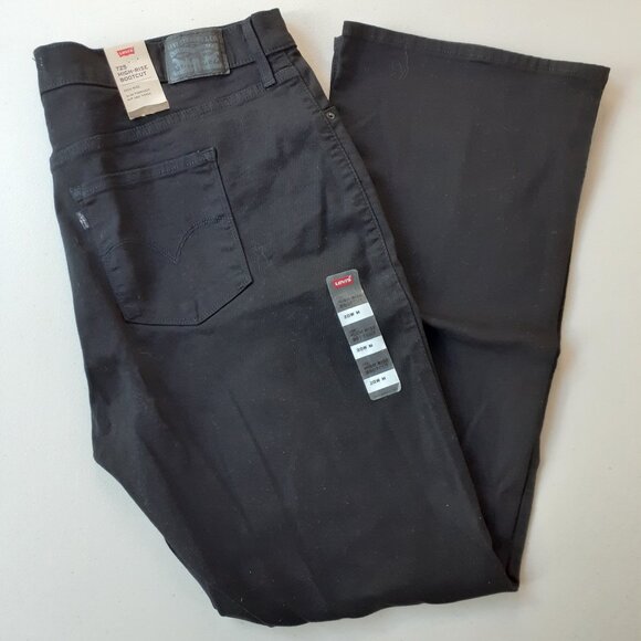 New Levi's Size 20W M 725 High-Rise Boot Cut Black Pants - Picture 1 of 12